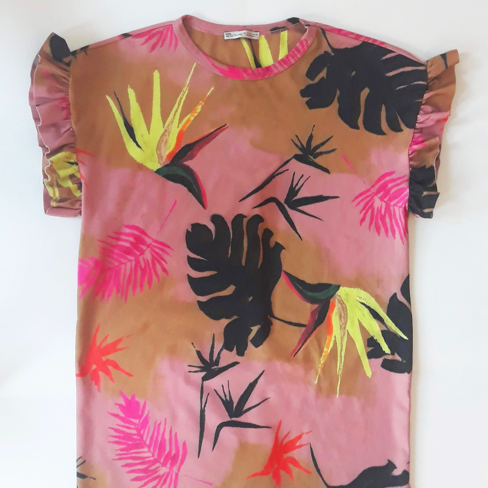 Zara Ruffle Sleeve Mini Dress